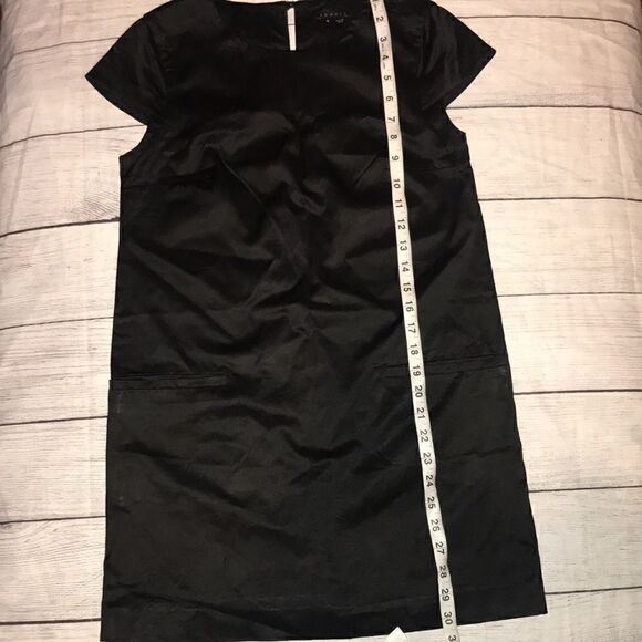 Theory Maryanka Black Shift Dress Cap Sleeves - Picture 6 of 8